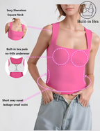 Double-Layer Vest Basic Fitted T-Shirt