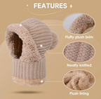 Knitted Scarf-Mask-Hood Combination