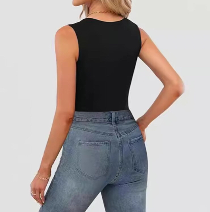 Double-Layer Vest Basic Fitted T-Shirt